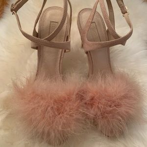 Brand new Topshop fur heels